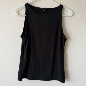 J. Crew Black Relaxed-Fit Sleeveless Tank Top - Small